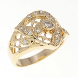 Nhẫn kim cương K18YG 0.20CT