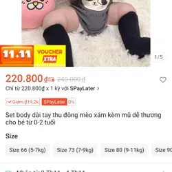 Áo liền quần vải mềm mại họa tiết hoạt hình 607392