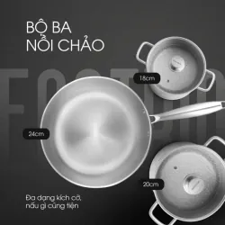 Bộ nồi chảo Kalite Eco Trio 695089