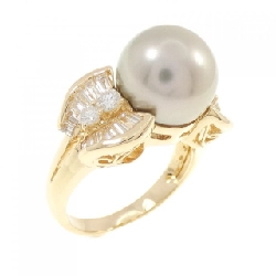 Nhẫn ngọc trai đen K18YG 10.5mm