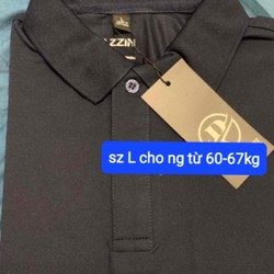 2 áo polo đen sz L, cộc tay new 100% nguyên  183409