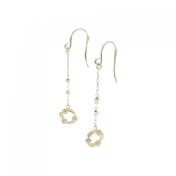 K18YG Bông tai kim cương 0.06CT - Hàng hiệu Chính hãng 877442