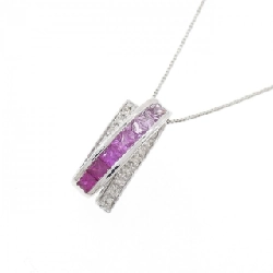 K18WG Mặt dây chuyền đá màu - Hàng hiệu Chính hãng 857976