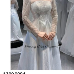 Váy cưới tùng xuông phi, mới mặc 1 lần  461954