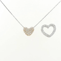 K18PG/K18WG 2WAY Mặt Dây Chuyền Hình Trái Tim Đính Kim Cương 0.90CT - Hàng hiệu Chính hãng 862893