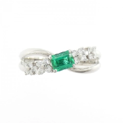 Nhẫn Emerald PT900 Hoa 0.30CT - Hàng hiệu Chính hãng 848242