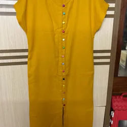 Pass đầm linen màu vàng size S 1058726