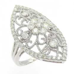 Nhẫn kim cương K18WG hoa 1.01CT