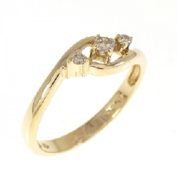 Nhẫn kim cương K18YG 0.08CT