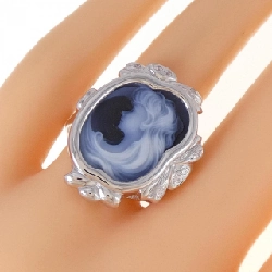 K14WG Nhẫn Mã Não Cameo - Hàng hiệu Chính hãng 850202