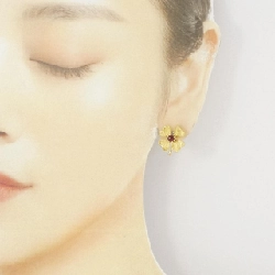 K18YG Cỏ Ba Lá Đá Garnet Bông Tai - Hàng hiệu Chính Hãng 867649