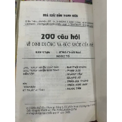 200 câu hỏi về dinh dưỡng và sức khỏe của bé - Lương Chấn Mai, Ngọc Tố 1062962