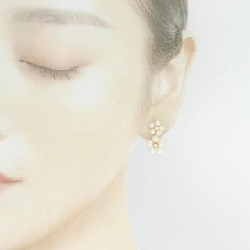 K18YG Bông tai ngọc trai Akoya - Hàng hiệu Chính hãng 868643