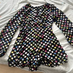 Jumpsuit, tay dài bo chun. Dây kéo sau lưng 603222