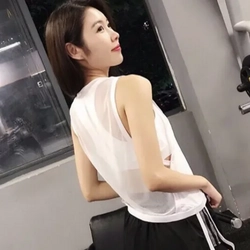 Combo 2 Áo Tanktop thể thao phối lưới (Size L) - Màu trắng & Xanh da trời 334020