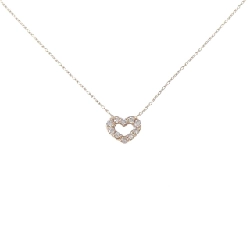 K10PG Dây chuyền kim cương hình trái tim 0.10CT - Hàng hiệu Chính hãng