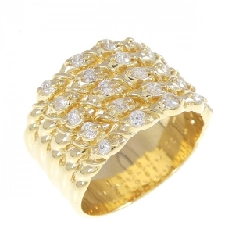 Nhẫn kim cương K18YG 0.51CT