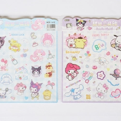 Set 02 tờ miếng dán Sticker Sweet Sanrio nhãn dán nhân vật hoạt hình Kawaii Sanrio (SS 01)