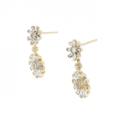 K18YG/K18WG Bông tai kim cương 1.27CT - Hàng hiệu Chính hãng 871122