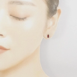 K18YG Garnet Bông tai - Hàng hiệu Chính hãng 871808