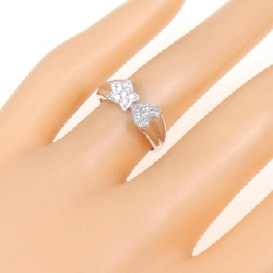 Nhẫn kim cương hình trái tim và ngôi sao K18WG 0.12CT - Hàng hiệu Chính hãng 859106