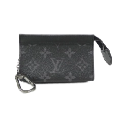 Louis Vuitton Monogram Eclipse Pochette Clé Voyage M82776 Ví và hộp đựng chìa khóa - Hàng hiệu Chính hãng