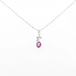 K18WG/750WG Dây chuyền Ruby 0.67CT - Hàng hiệu Chính hãng