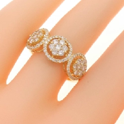 Nhẫn kim cương 750YG hoa 667696