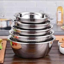 Sét 5 bộ rổ chậu inox  73094