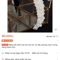 Bờm tóc cô dâu + quạt cổ trang phụ kiên cô dâu 753105