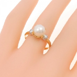 Nhẫn ngọc trai Akoya K18YG/PT900 7.5mm - Hàng hiệu Authentic 851825