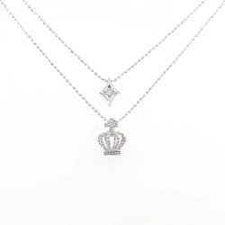 K18WG Vương miện Dây chuyền Kim cương 0.061CT - Hàng hiệu Chính hãng