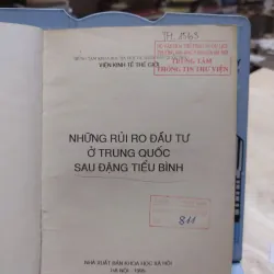 Sách - Những rủi ro đầu tư ở Trung Quốc sau Đặng Tiểu Bình - Viện kinh tế TG (A1) 564546