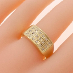 【Sản phẩm mới】Nhẫn kim cương K18YG 0.12CT 666435