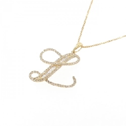 K18YG Chữ cái L Dây chuyền kim cương 0.50CT - Hàng hiệu Chính hãng 858983