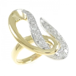 Nhẫn kim cương K18YG/PT900 0.22CT