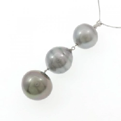 K18WG Ngọc trai đen dây chuyền - Hàng hiệu Authentic 856309