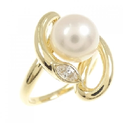 Nhẫn ngọc trai Akoya K18YG 8mm - Hàng hiệu Authentic