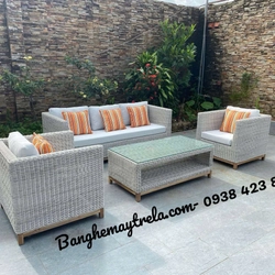 Sofa vuông nhựa giả mây 526349