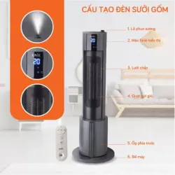 Máy sưởi gốm UNIE UE-129 2200W phun sương tạo ẩm, làm ấm nhanh, an toàn 4 mùa CHÍNH HÃNG 575701