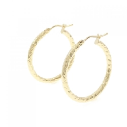 Bông tai hoop 750YG - Hàng hiệu Authentic