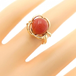 Nhẫn san hô K18YG 9.5mm 667546