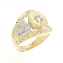 Nhẫn kim cương K18YG/PT900 0.70CT