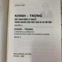 KHINH - TRỌNG MỘT QUAN ĐIỂM LÝ THUYẾT TRONG NGHIÊN CỨU TRIẾT HỌC VÀ  XÃ HỘI HỌC (QUYỂN 1) 572186