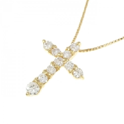 K18YG Dây chuyền kim cương chéo 0.51CT - Hàng hiệu Chính hãng 861566