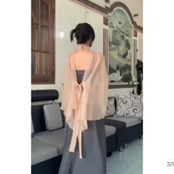 Áo Corset Be Siết Eo Phong cách nàng thơ TẶNG KÈM Áo khoác lụa màu be  1003887