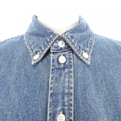 セリーヌ CELINE Áo sơ mi cropped denim wash đại dương liên minh Trionf 2T187459N - Hàng hiệu Authentic 814775