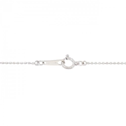 K18WG Dây chuyền kim cương chéo 0.10CT - Hàng hiệu Authentic 867578