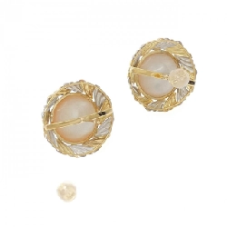 K18YG/PT900 Bông tai Mabe Pearl - Hàng hiệu Authentic 870416