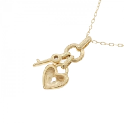 Dây chuyền kim cương hình trái tim × chìa khóa 750YG/K18YG 0.04CT - Hàng hiệu Authentic 860703